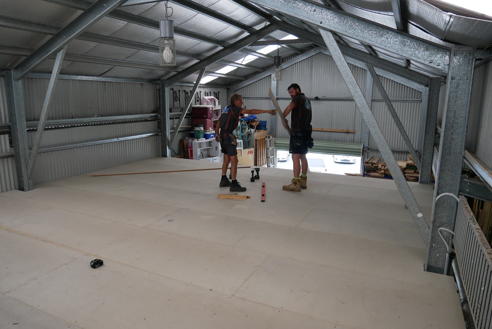 The Shed workshop during renovation work